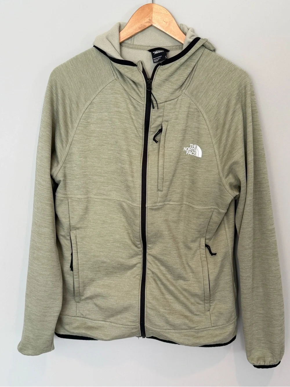 The North Face Canyonlands Full Zip Fleece Hoodie Sage Green Heather M